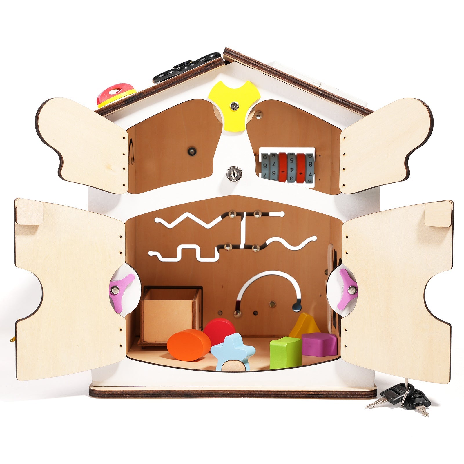 Montessori Holzspielzeug – Busy House XXL für Kinder
