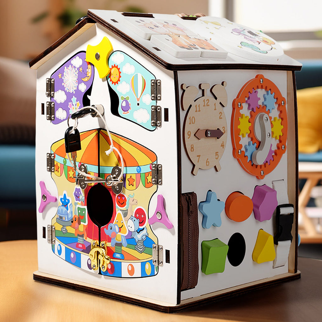 Montessori Holzspielzeug – Busy House XXL für Kinder
