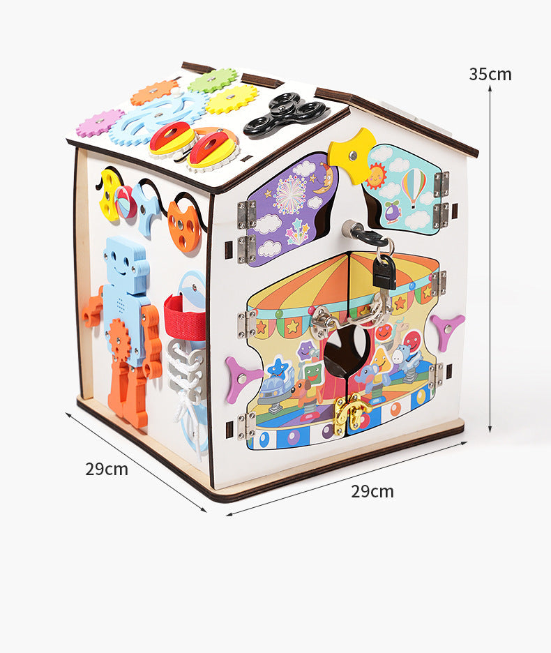Montessori Holzspielzeug – Busy House XXL für Kinder