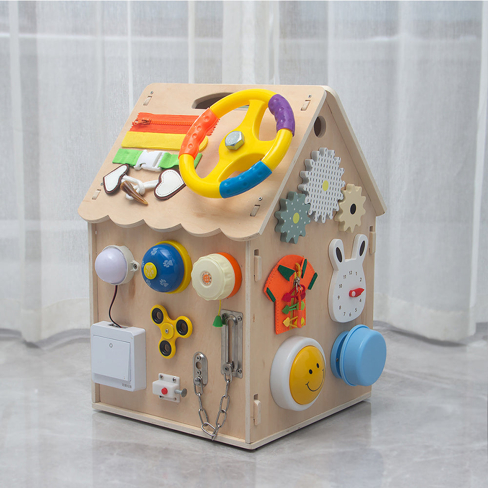 Montessori Mini Busy House – Xylophon & Feinmotorik