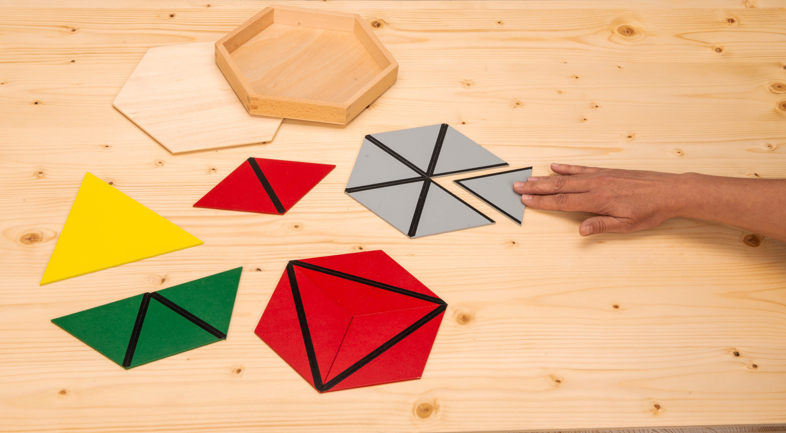 Montessori Konstruktive Dreiecke –  5-tlg. Geometrie-Sets