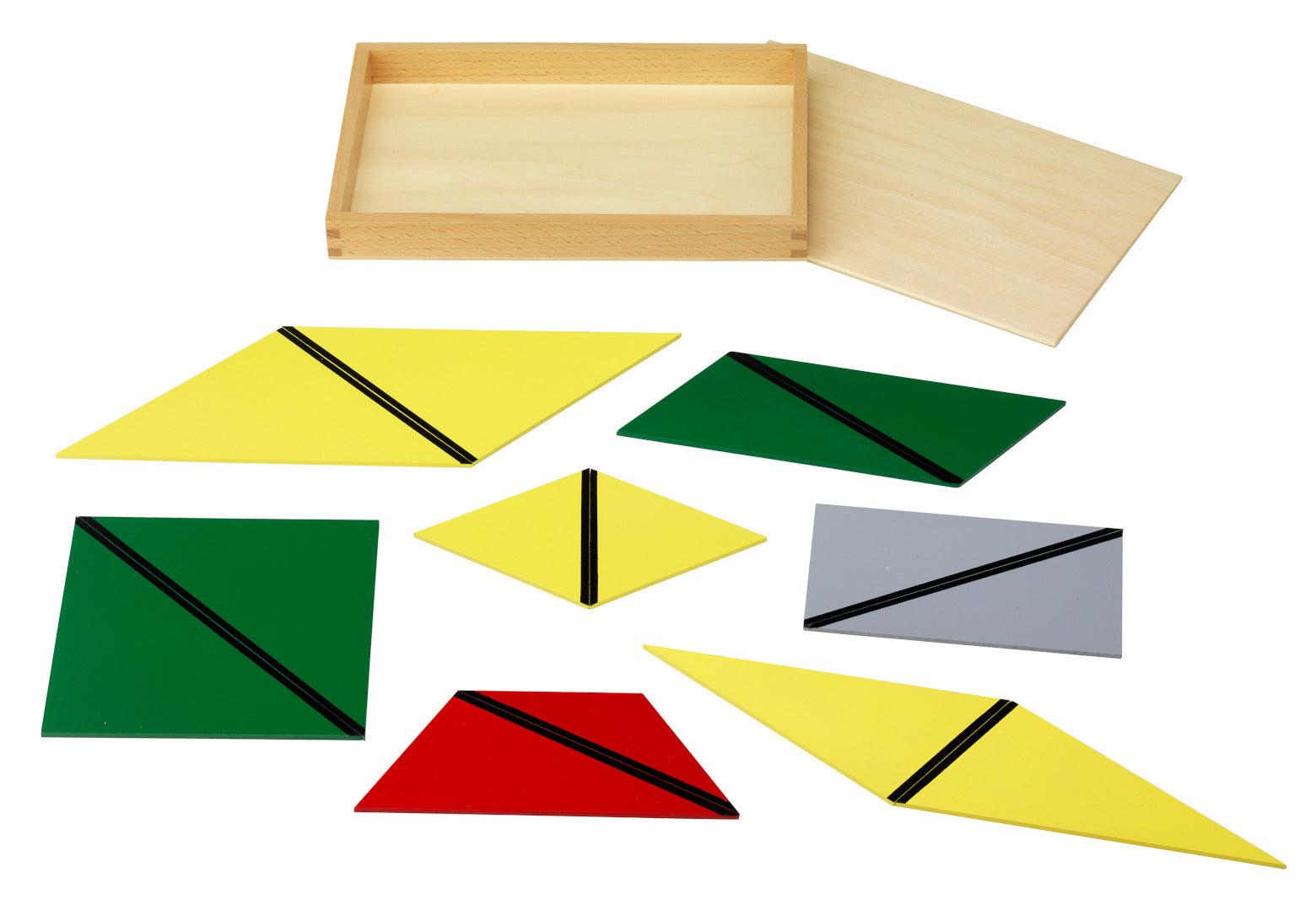 Montessori Konstruktive Dreiecke –  5-tlg. Geometrie-Sets