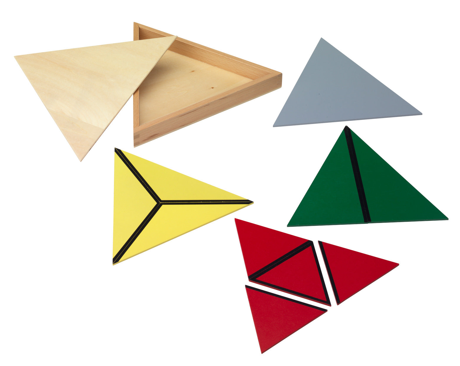 Montessori Konstruktive Dreiecke –  5-tlg. Geometrie-Sets