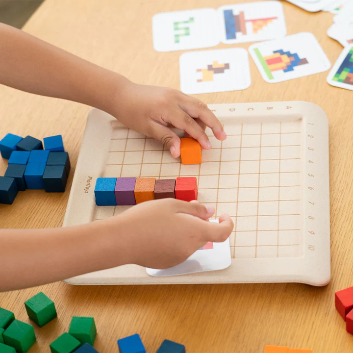 Montessori Zählwürfel – Buntes Mathematik Lernspielzeug aus Holz