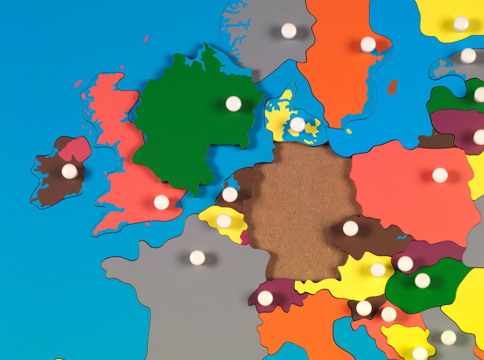 Montessori Europapuzzle Holz – Lernkarte mit 36 Ländern