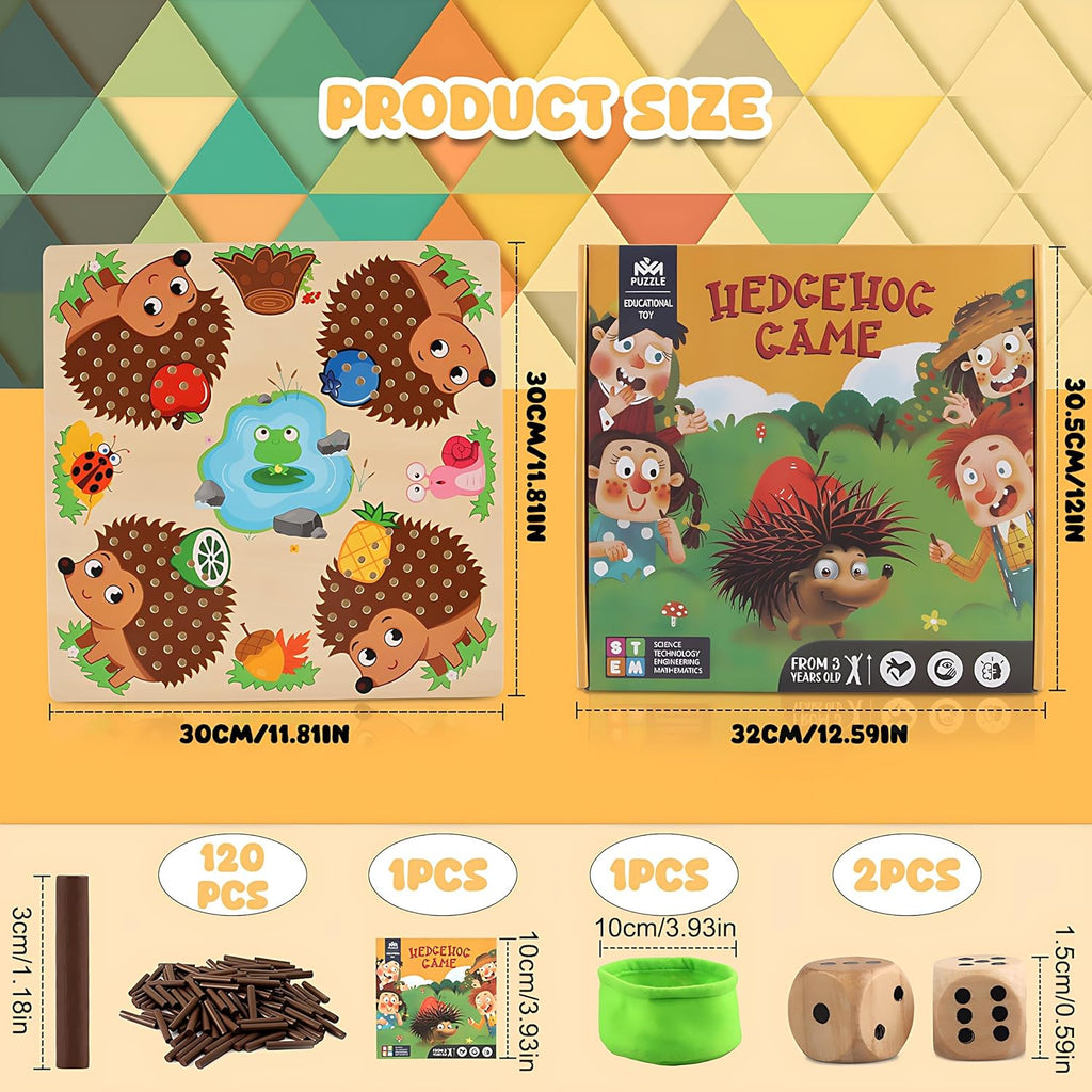 Montessori Igel Spiel – Steckspiel & Motorik Lernspiel für Kinder