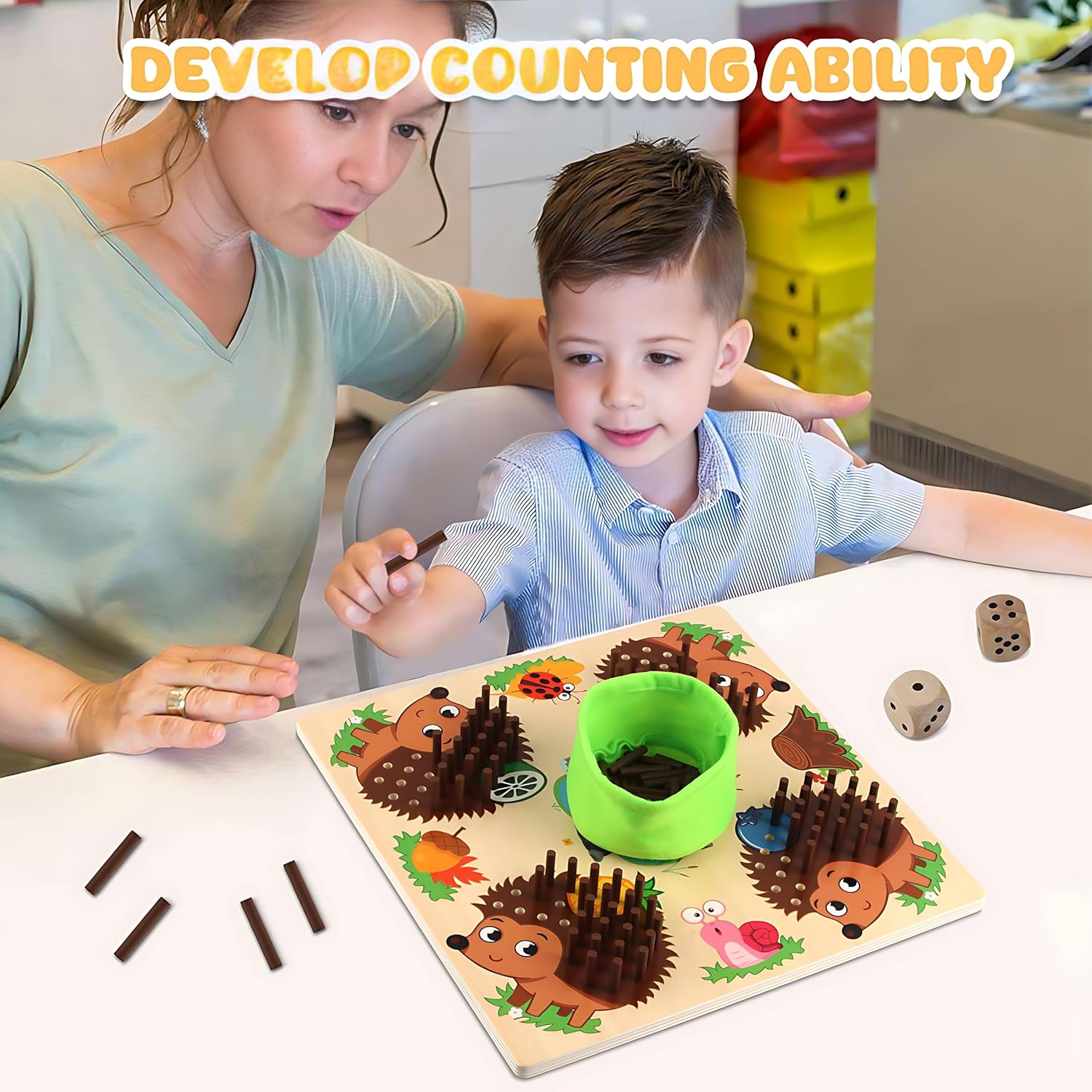 Montessori Igel Spiel – Steckspiel & Motorik Lernspiel für Kinder