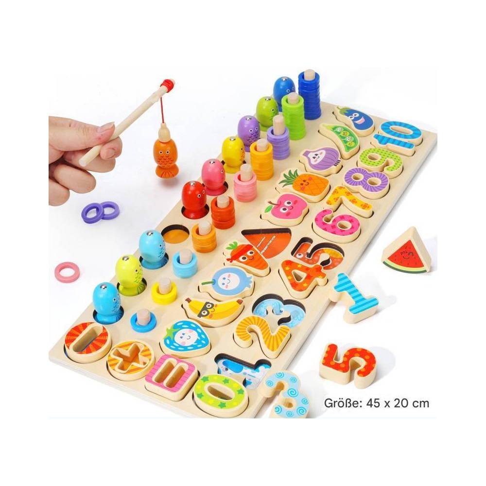 Montessori-Holzpuzzle für Säuglinge und Kleinkinder