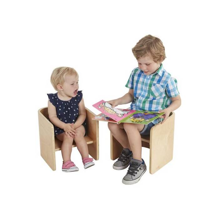 2-in-1 Montessori Kinderhocker – Stuhl, Tisch & Regal