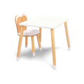 Montessori Kinder Tisch & Stuhl Set aus Holz – Bunny Design