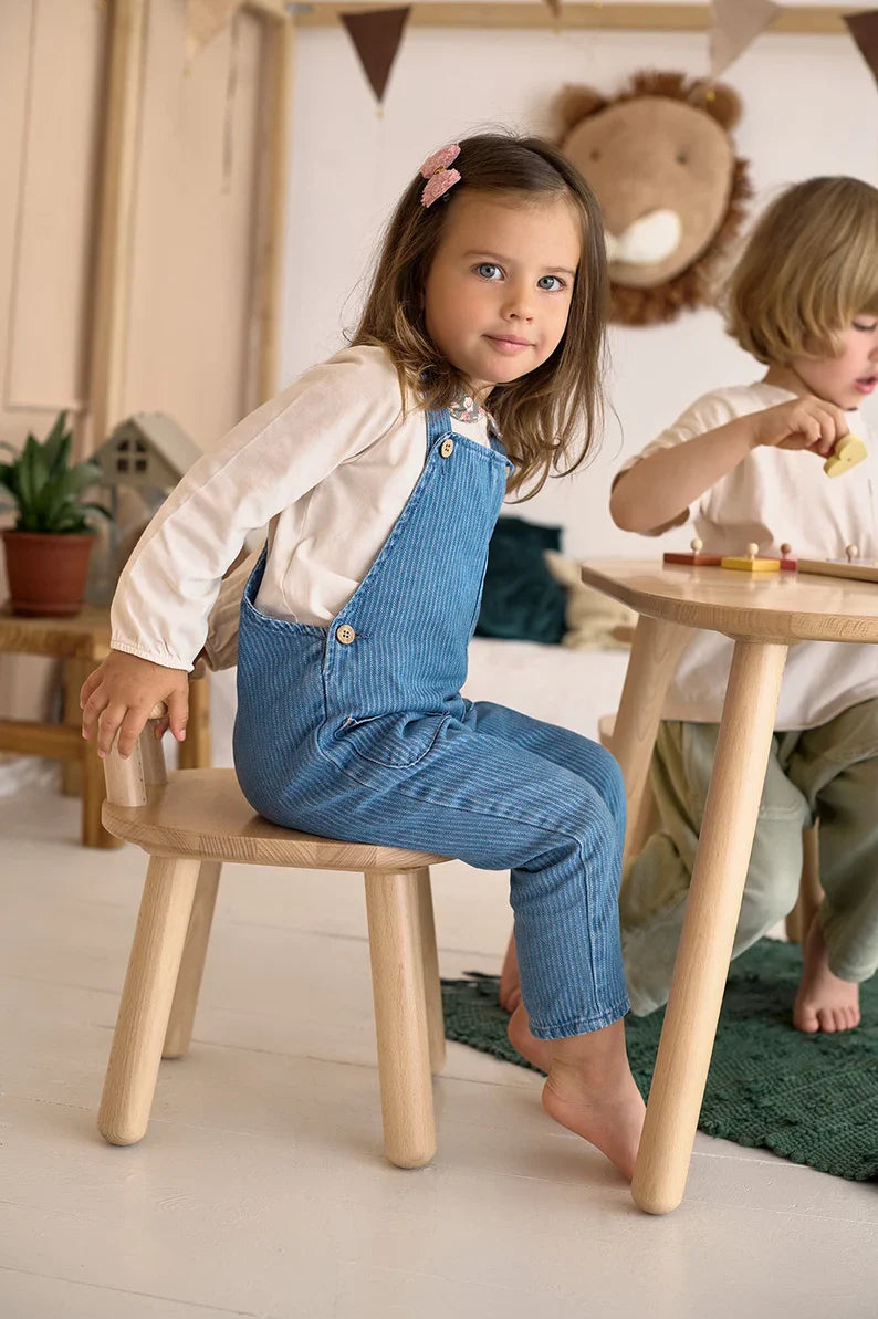 Montessori Kinderstuhl aus Buchenholz – Mit Rückenlehne