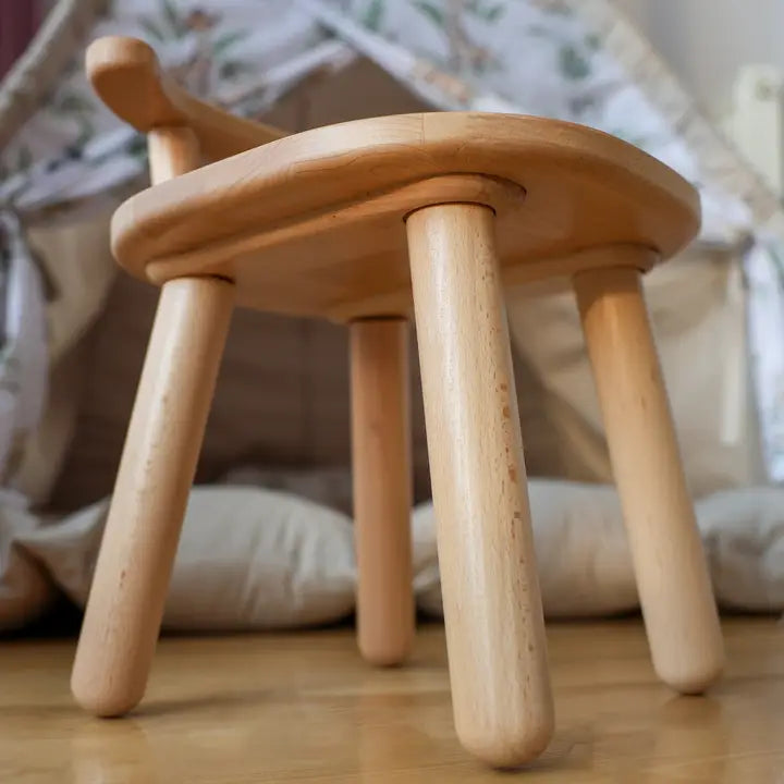 Montessori Kinderstuhl aus Buchenholz – Mit Rückenlehne