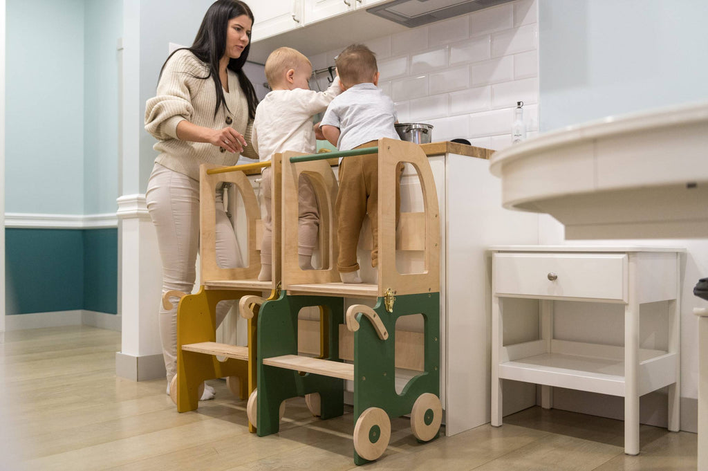 Montessori Lernturm Trolley – 3-in-1 Küchenhelfer für Kinder