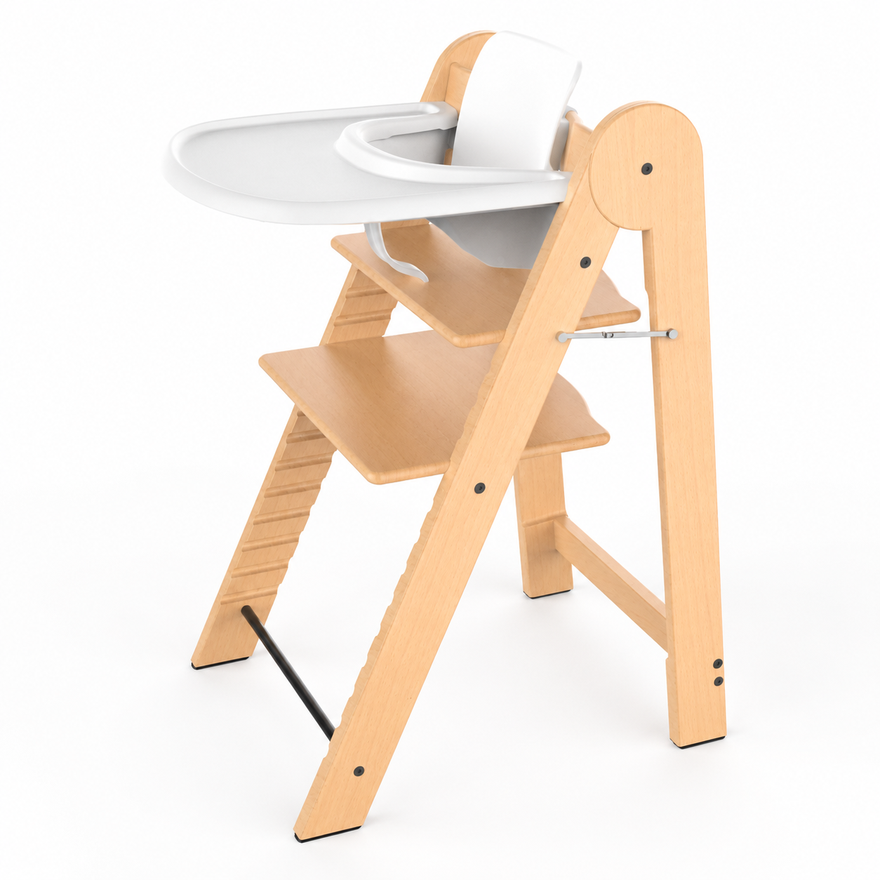 Klappbarer Kinderhochstuhl aus Holz – Mitwachsend & Höhenverstellbar