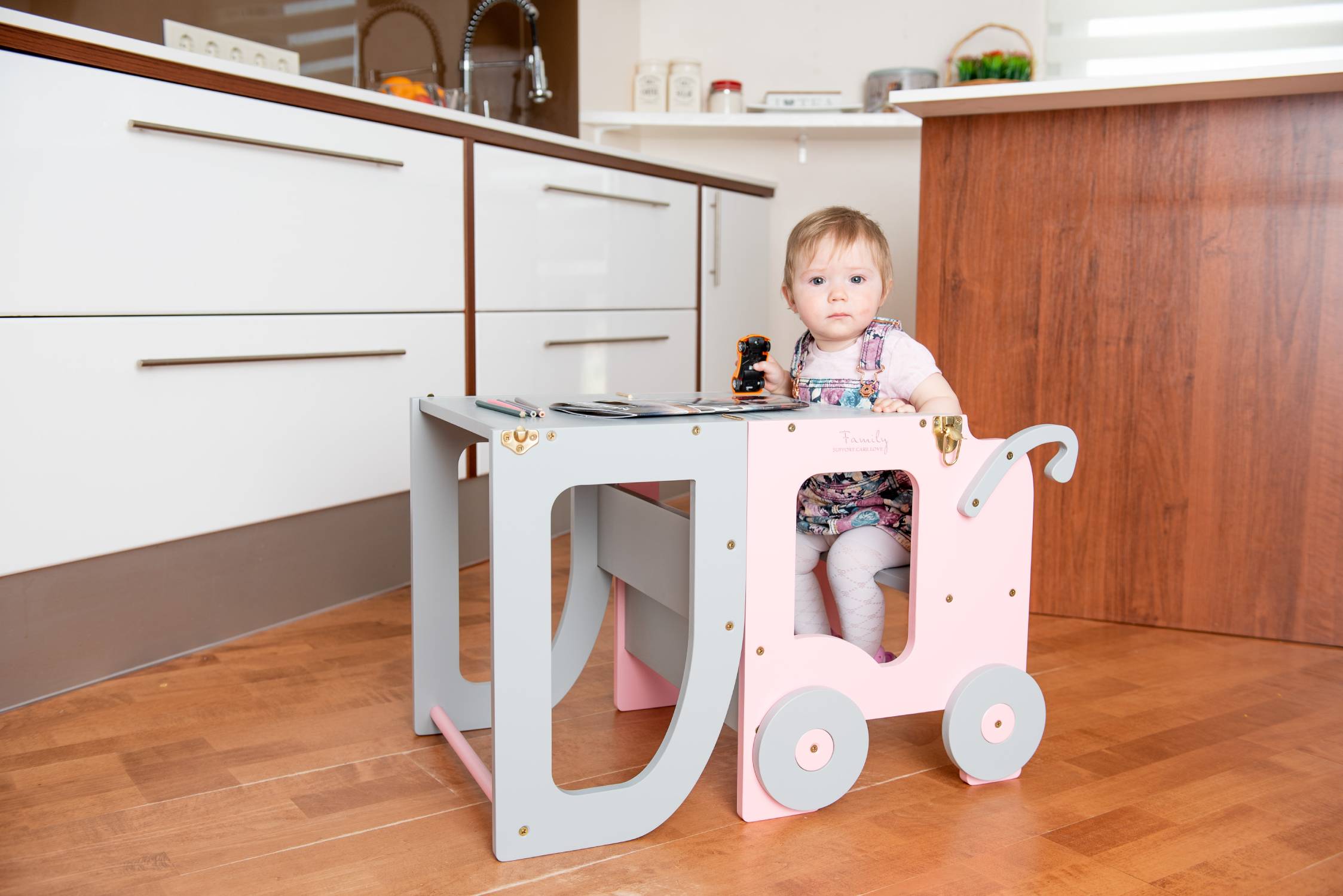 Montessori Lernturm Trolley – 3-in-1 Küchenhelfer für Kinder
