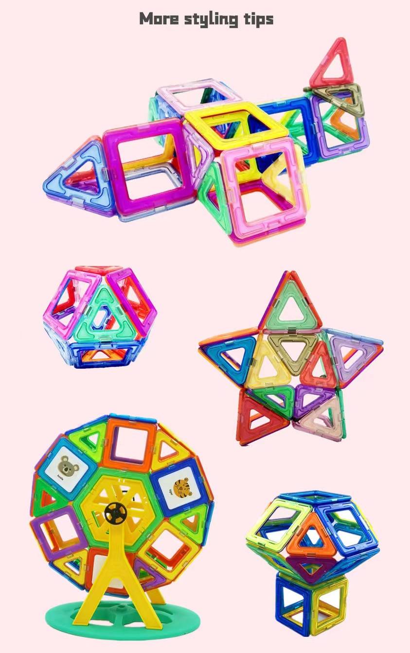 Montessori Magnetische Bausteine – 72 Teile Magnetspielzeug ab 3 Jahre