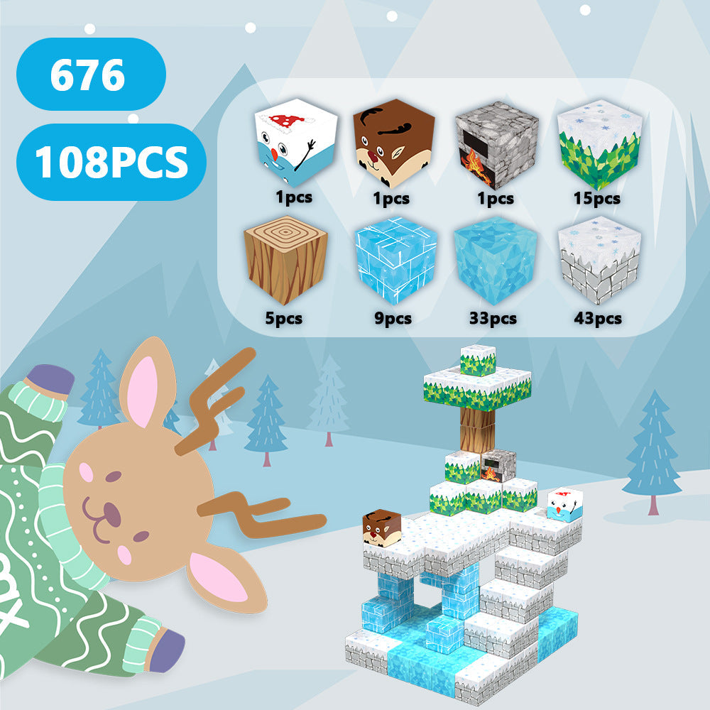 Montessori Magnetbausteine Original-Eiswelt – Winter Edition