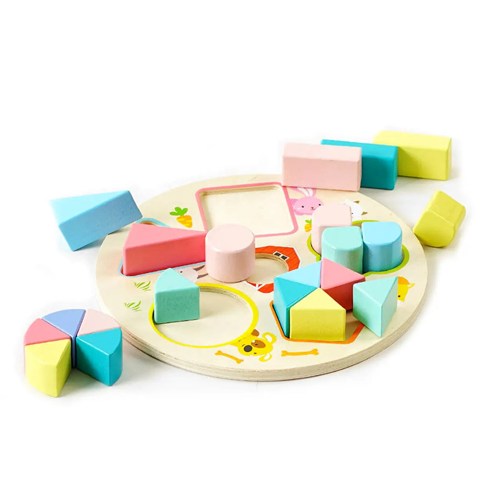 Montessori Formen Steckspiel aus Holz – Farben & Formen Lernspiel für Kleinkinder