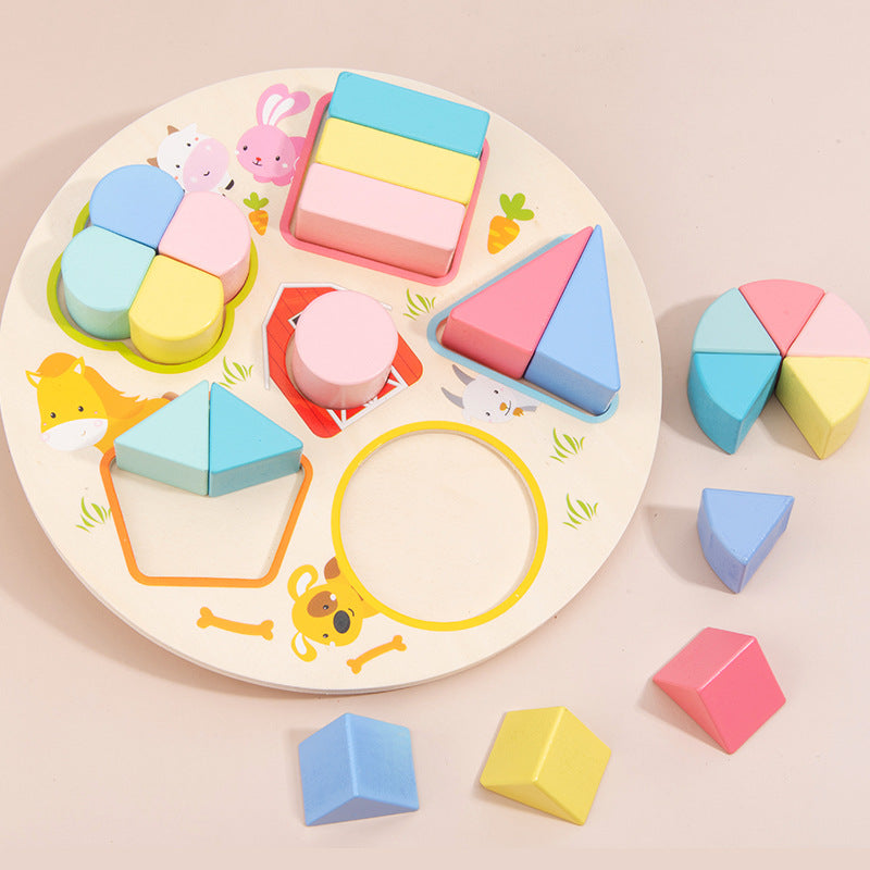 Montessori Formen Steckspiel aus Holz – Farben & Formen Lernspiel für Kleinkinder