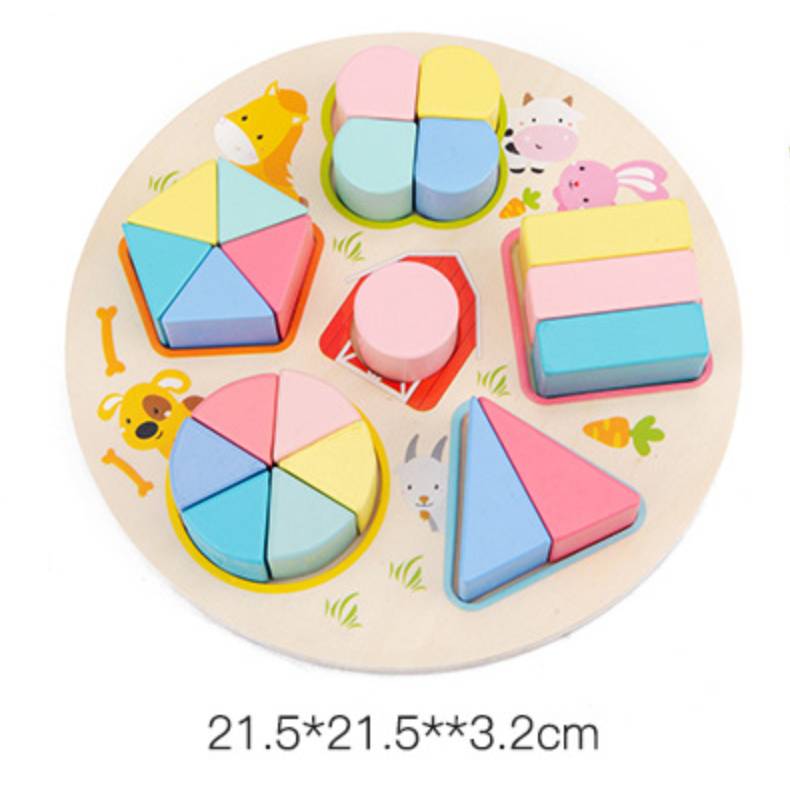 Montessori Formen Steckspiel aus Holz – Farben & Formen Lernspiel für Kleinkinder