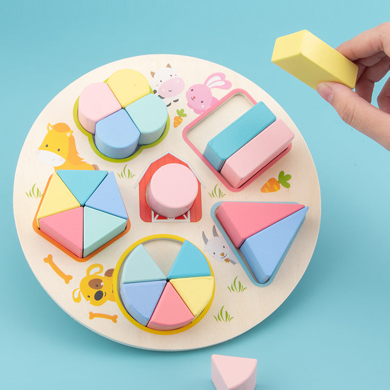 Montessori Formen Steckspiel aus Holz – Farben & Formen Lernspiel für Kleinkinder