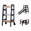 Montessori Lernturm 3-in-1 – Mit Rutsche & Tisch