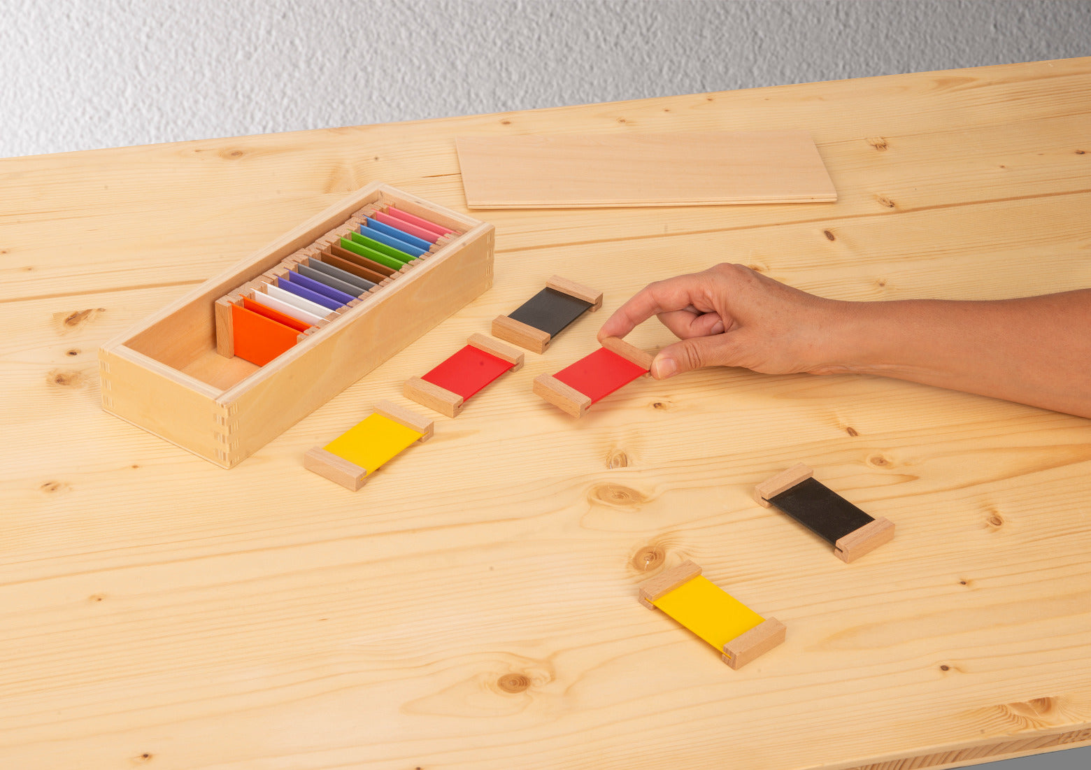Montessori Farbtäfelchen Komplettset – Farben lernen & sortieren