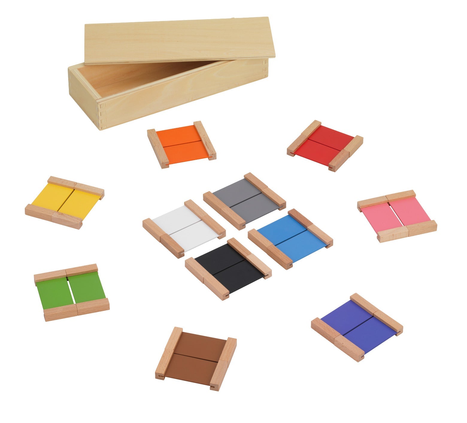 Montessori Farbtäfelchen Komplettset – Farben lernen & sortieren