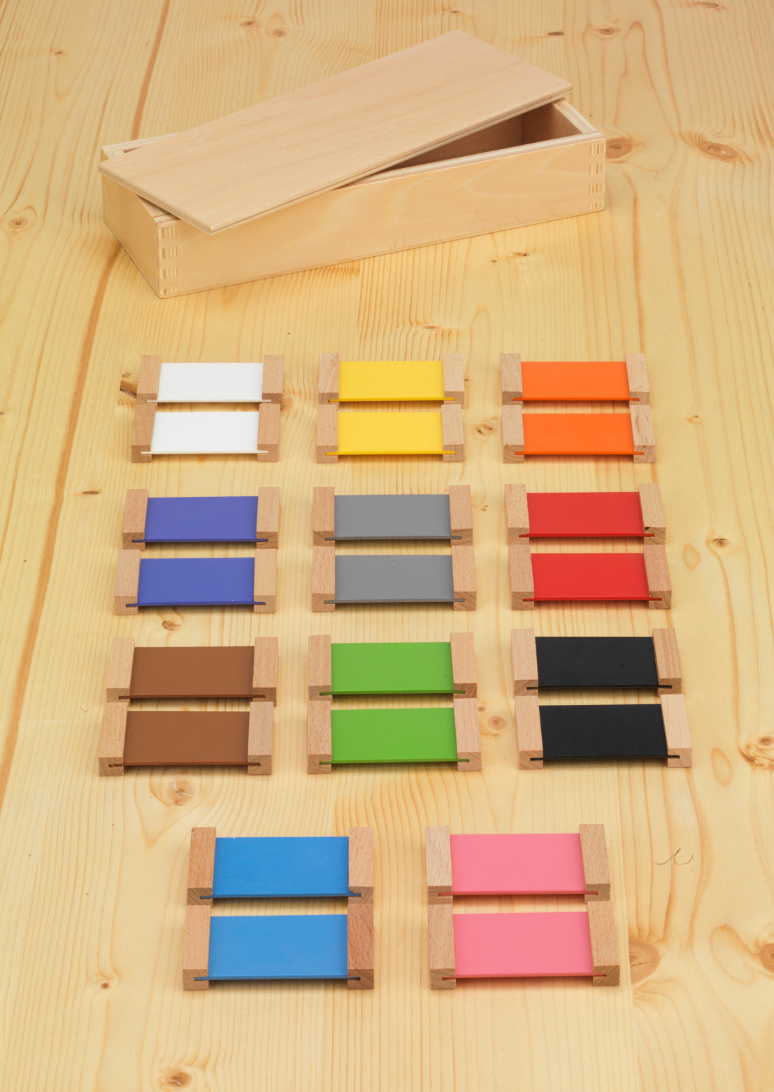 Montessori Farbtäfelchen Komplettset – Farben lernen & sortieren
