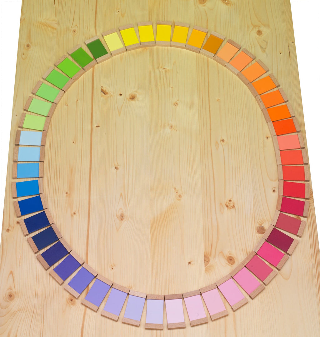 Montessori Farbtäfelchen Komplettset – Farben lernen & sortieren