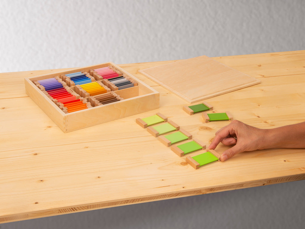 Montessori Farbtäfelchen Komplettset – Farben lernen & sortieren