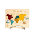 Montessori Holzpuzzle Weltkarte – Geografie-Lernspiel