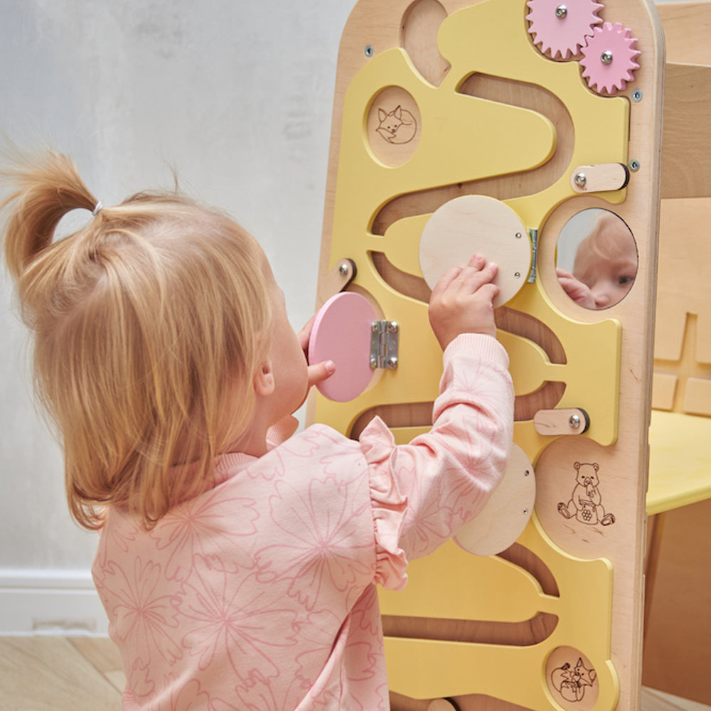 Montessori 5-in-1 Lernturm & Busy Board Station