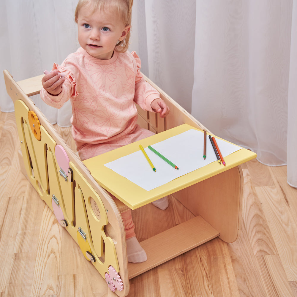 Montessori 5-in-1 Lernturm & Busy Board Station