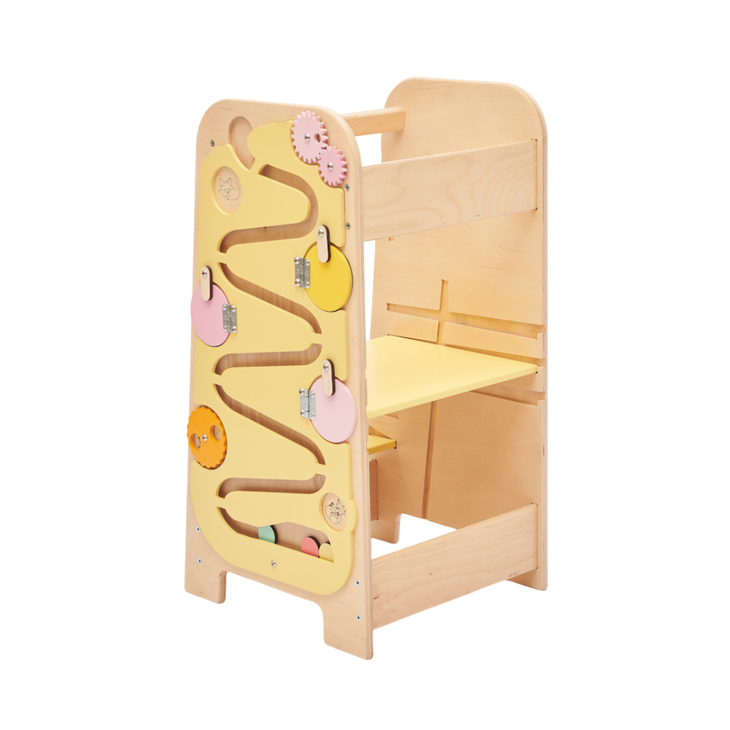 Montessori 5-in-1 Lernturm & Busy Board Station