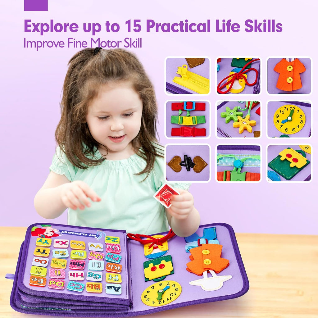 Montessori Busy Board/Quiet Book 8-seitig – Meerjungfrau