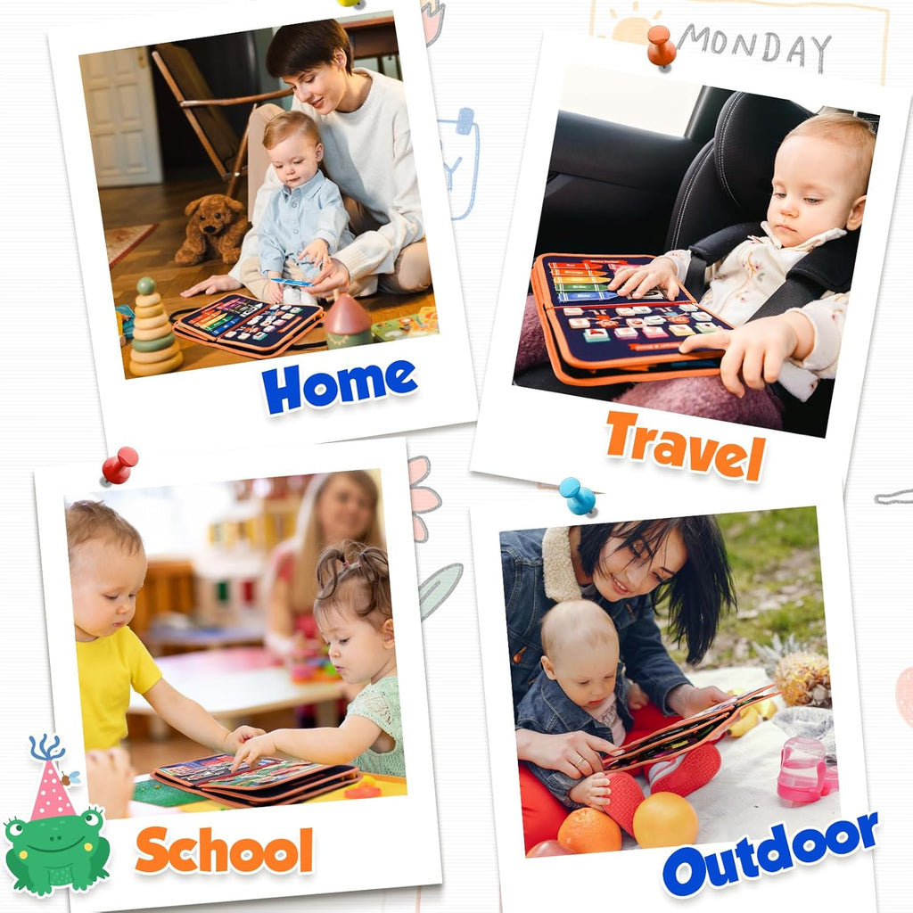 Montessori Busy Board/Quiet Book 8-seitig – Tierparty