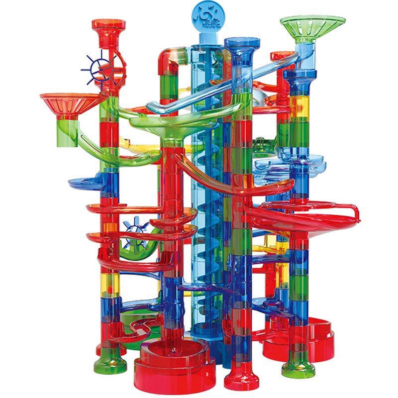 Transparente Kugelbahn – Modulares Set aus ABS-Kunststoff