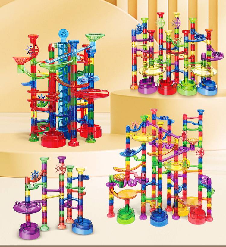 Transparente Kugelbahn – Modulares Set aus ABS-Kunststoff