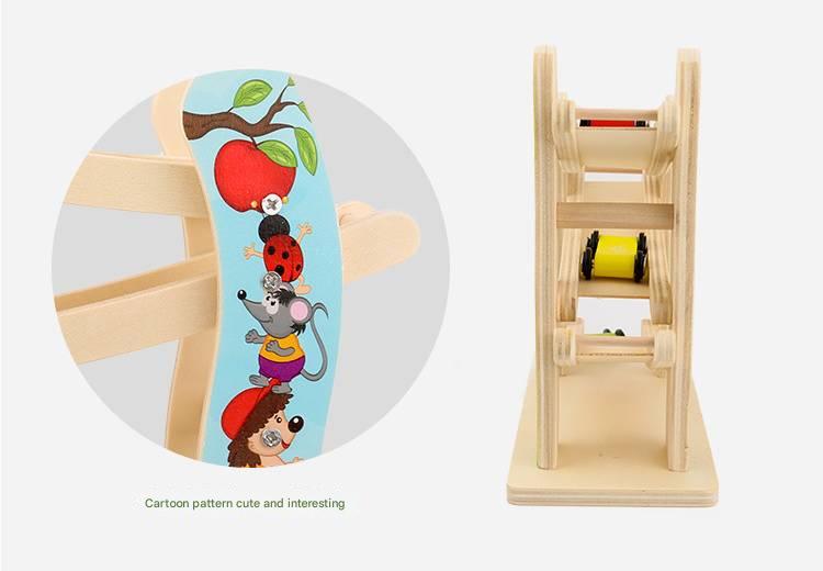 Montessori Rutschbahn Holz – Auto-Rutsche für Kleinkinder