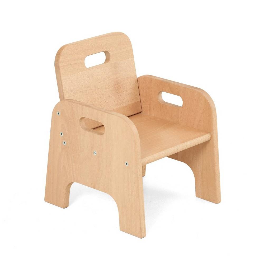 Montessori Kinderstuhl Holz – Niedrige Sitzhöhe (Ab 1 Jahr)