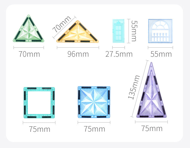 Magnetische Bausteine – Diamant-Serie Shining Edition
