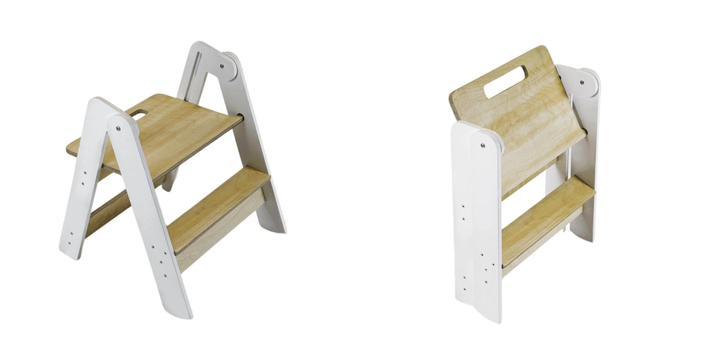 Klappbarer Tritthocker für Kinder – Platzsparend & Stabil aus Holz