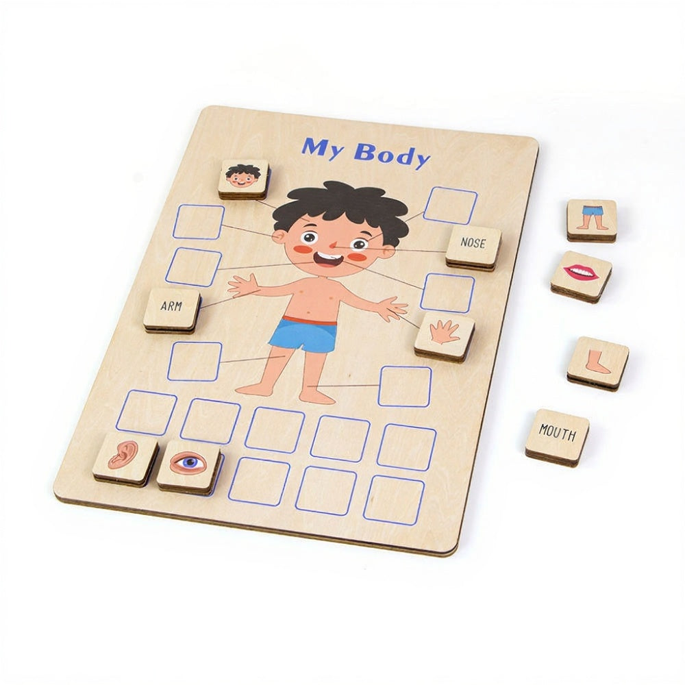 Montessori Holzpuzzle Körperteile – Anatomie-Lernspiel