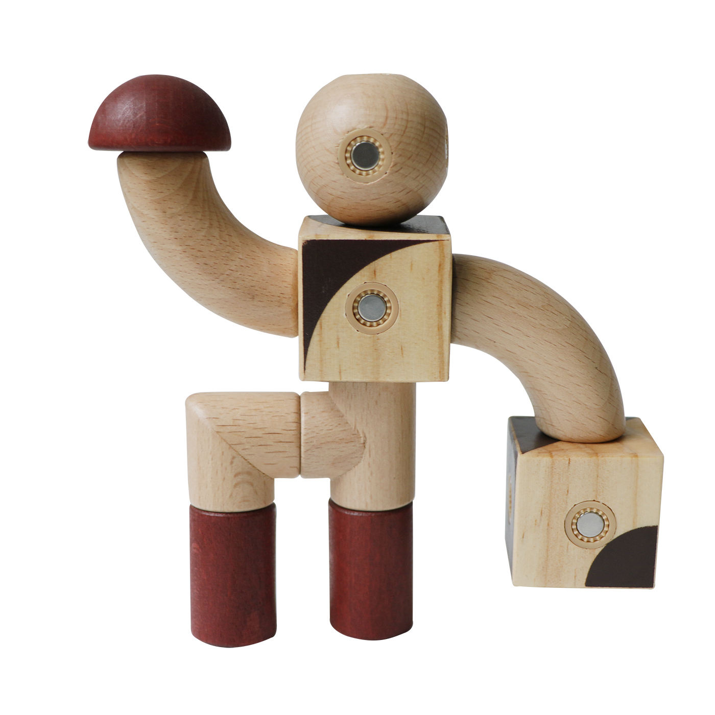 Montessori Holz Magnet Bausteine – Lernspielzeug & Kreatives Konstruktionsspiel ab 3 Jahren