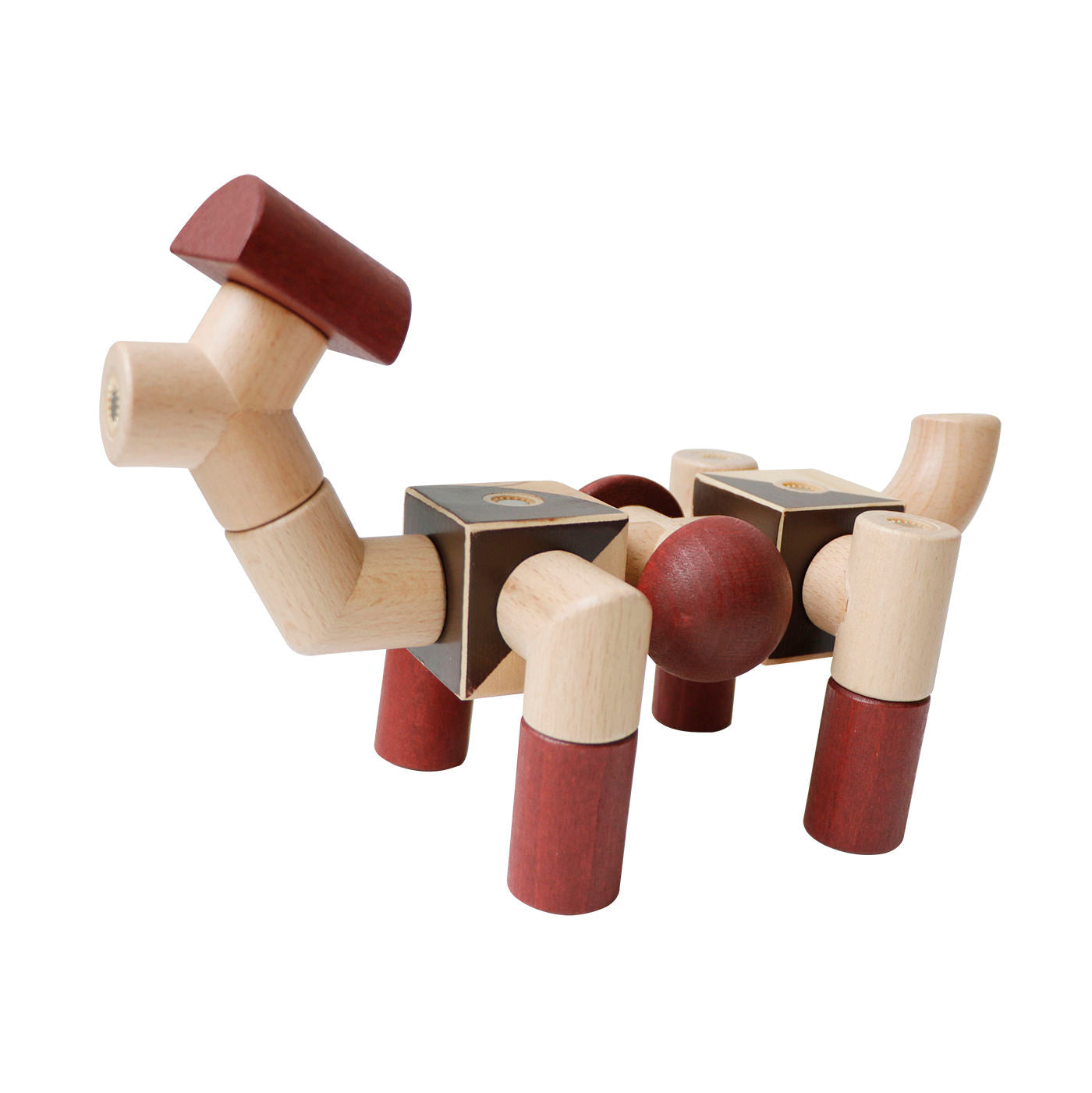 Montessori Holz Magnet Bausteine – Lernspielzeug & Kreatives Konstruktionsspiel ab 3 Jahren