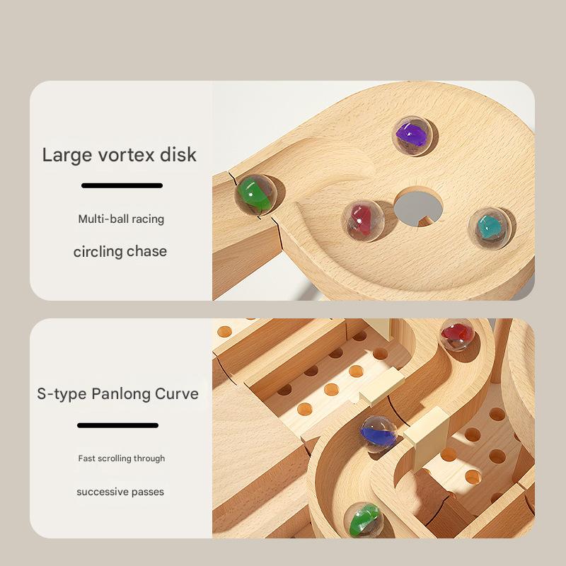 Montessori Murmelbahn Holz – Kreativer Konstruktions-Spaß