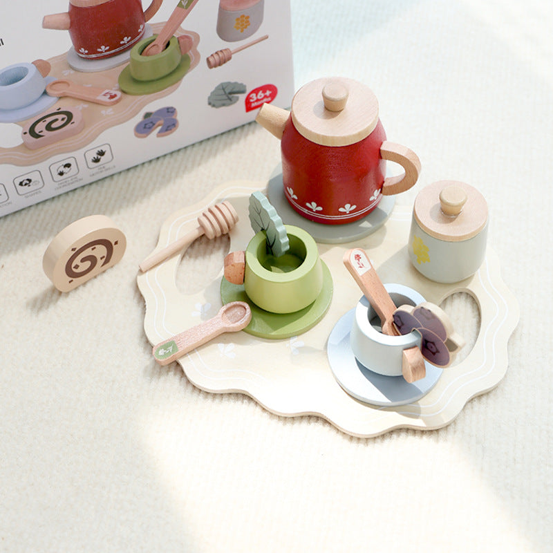 Holz Tee Set Kinder – Nachmittagstee Spielset